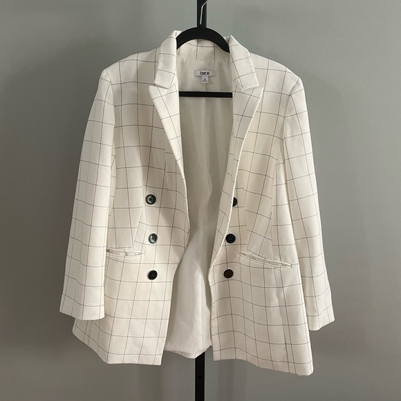Bar III Double-Breasted Windowpane Blazer Size 1X - Picture 2 of 7